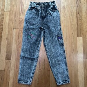 Vintage kids Gino Venucci washed black/black acid wash jeans